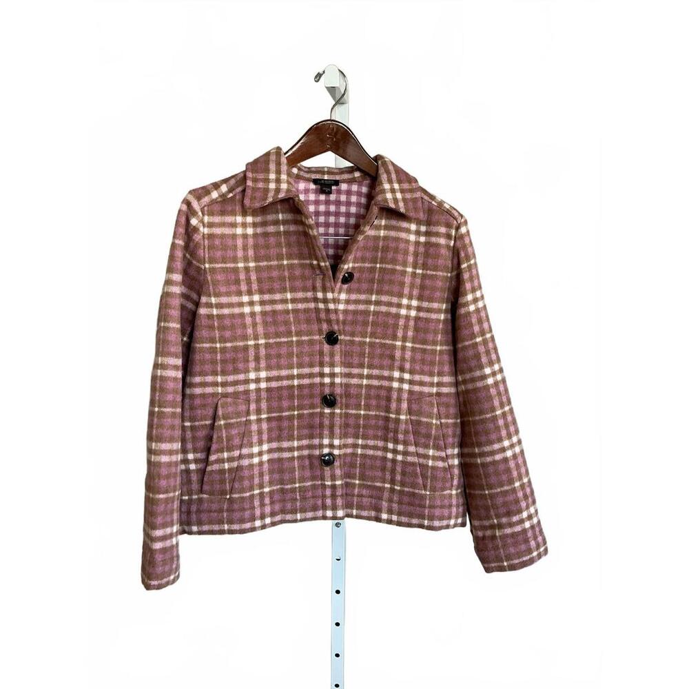 J Jill Wearever Collection Women's Plaid Button-Up Fall/Winter Jacket